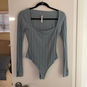 Free People (Blue/Green) Long-sleeve Bodysuit